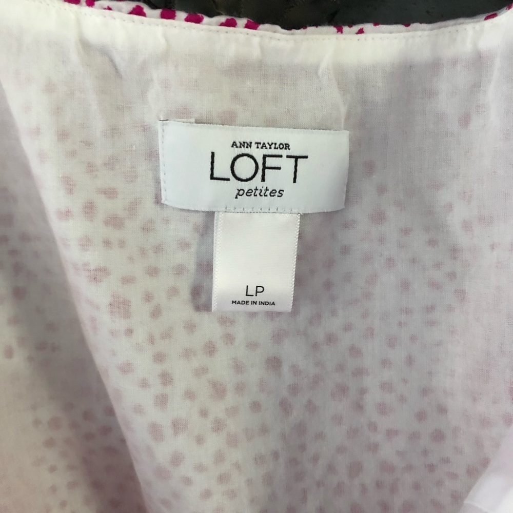 LOFT Dress Pink Ruffle - Picture 2 of 2